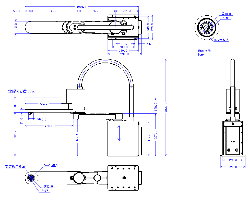  Four-axletree Robot BR-SS3-751S