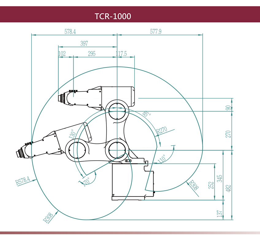六轴机器人-600mm-TCR-1000