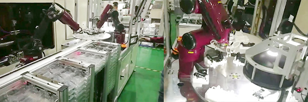 Up and down material of six axis robot for injection industry